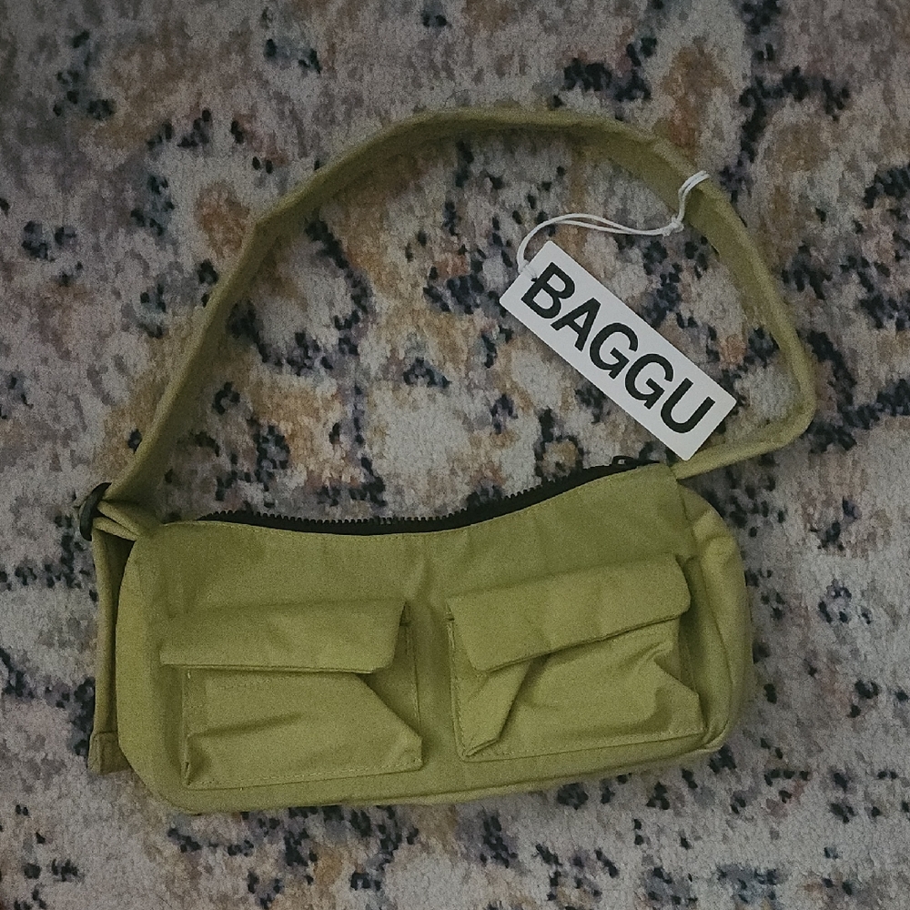 BAGGU Lemongrass Cargo Shoulder Bag